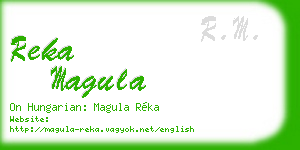 reka magula business card